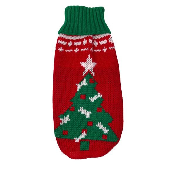 Pet Dog Sweater Knit Christmas Tree With Bone Ornaments Size Small New W/O Tags - Picture 1 of 7